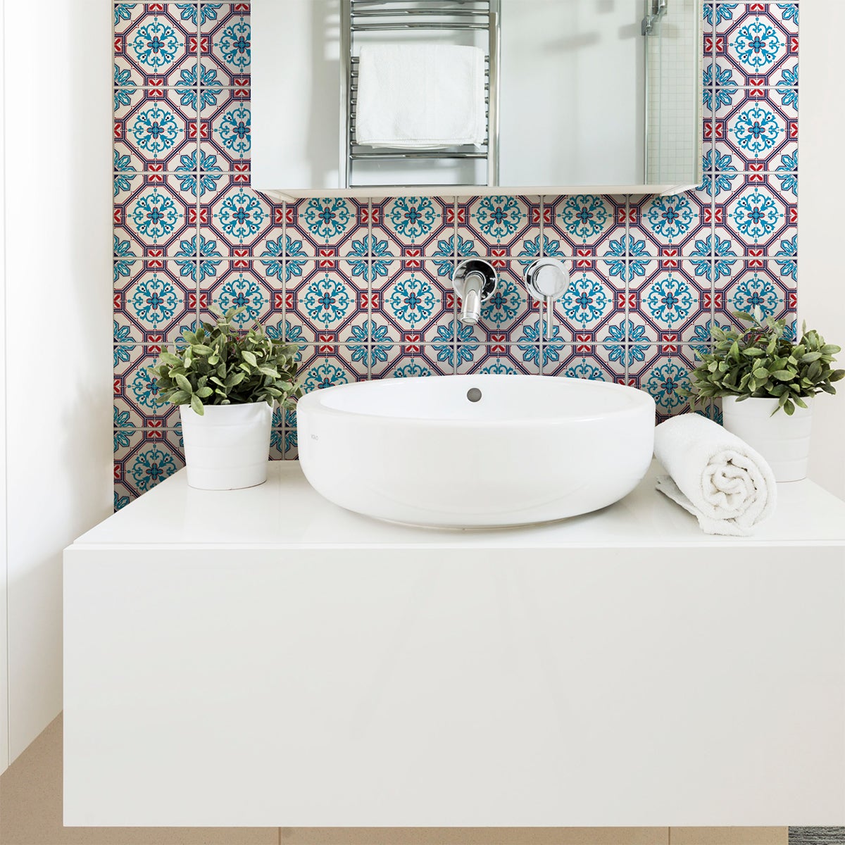 9 adesivi piastrelle azulejos Baptista - Sticker adesivo - adesivi murali - 9stickers10x10cm - 4