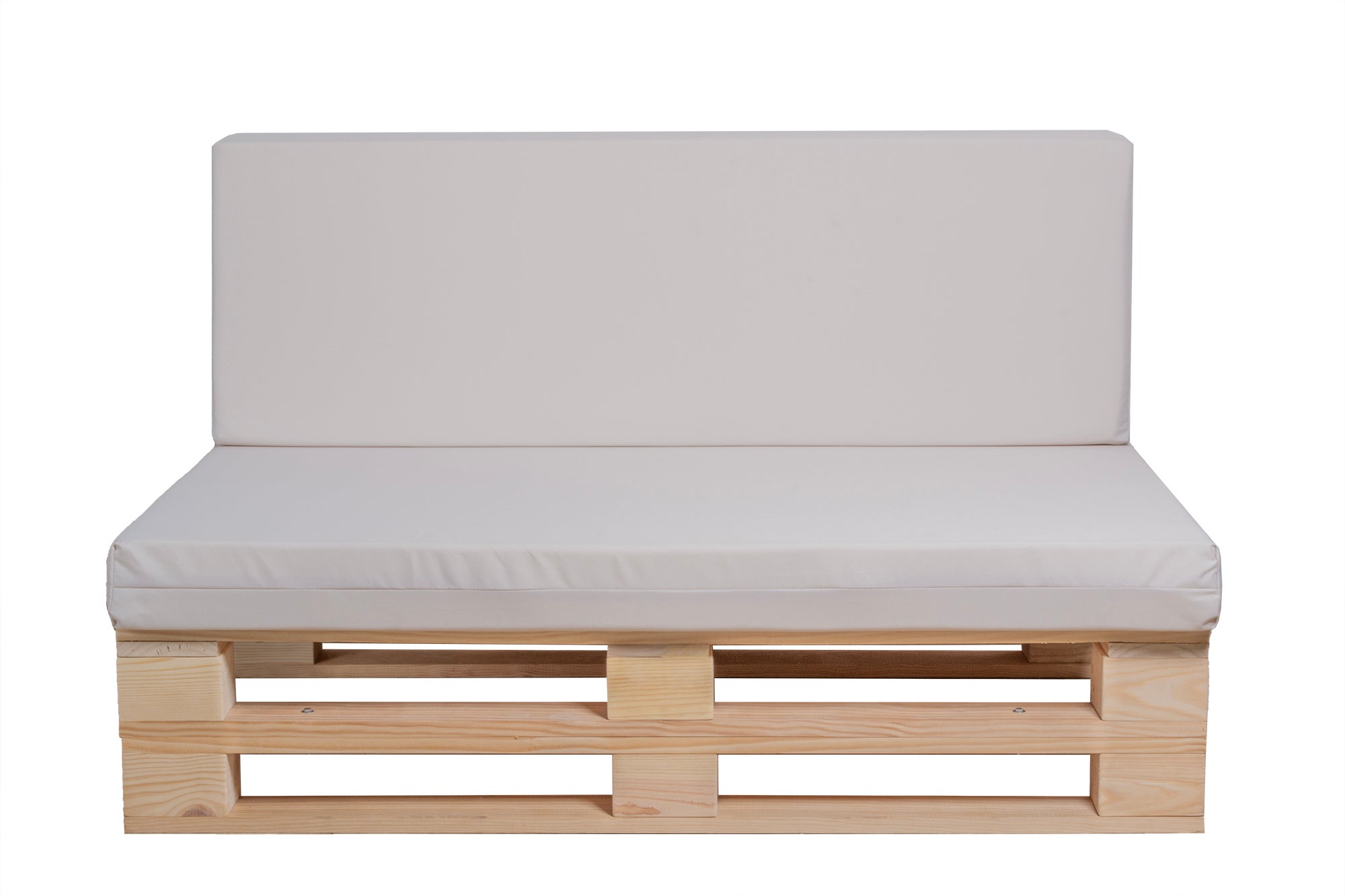 CONJUNTO COJINES TEJIDO IMPERMEABLE PARA SOFA DE PALETS DE 100cm X 60cm (ASIENTO + RESPALDO) BEIGE - 2