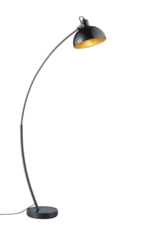 Lampa podłogowa stojąca Recife czarno-złota 1xE27x60W wym: 155 x 25 x 25 cm metal RL