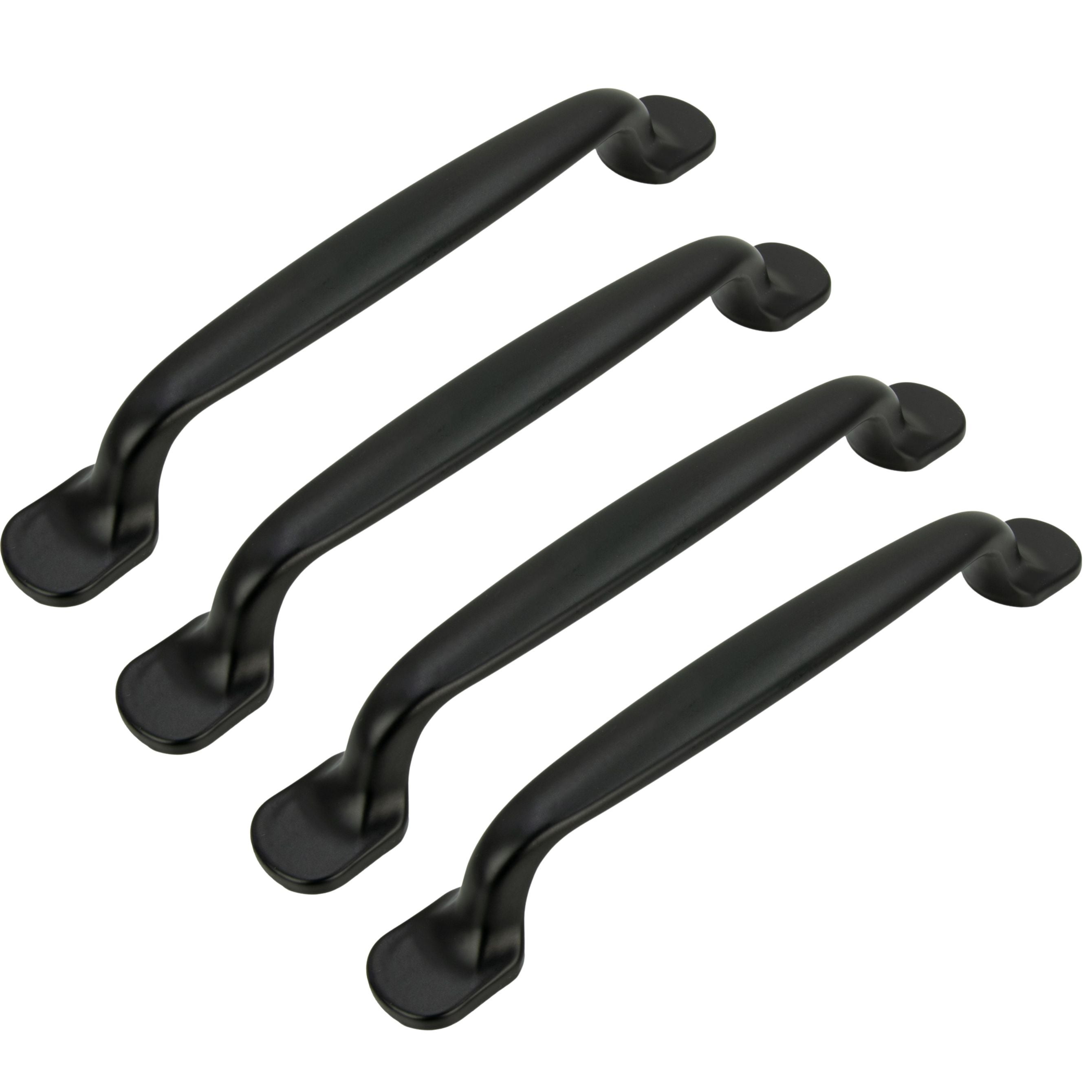 4 x Uchwyt meblowy czarny 128 mm metalowy