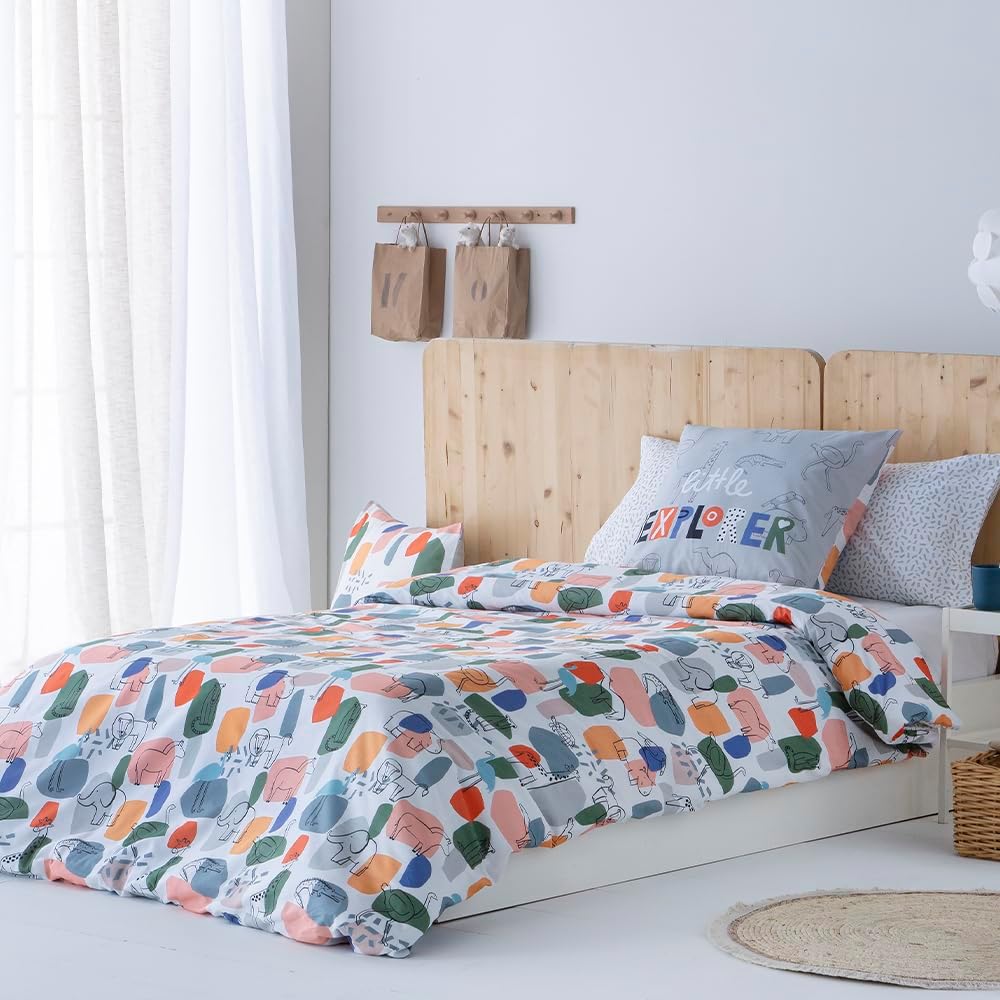 COTTON ARTean Copripiumino per Ragazzi Reversibile Roll per Letto