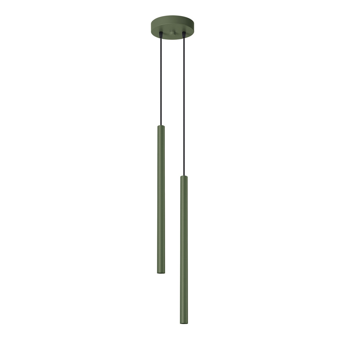 Lampa wisząca Pastelo zielony oliwkowy 2xG9x8W nowoczesna wym: 104 x 15 x 15 cm metal Sollux Lighting