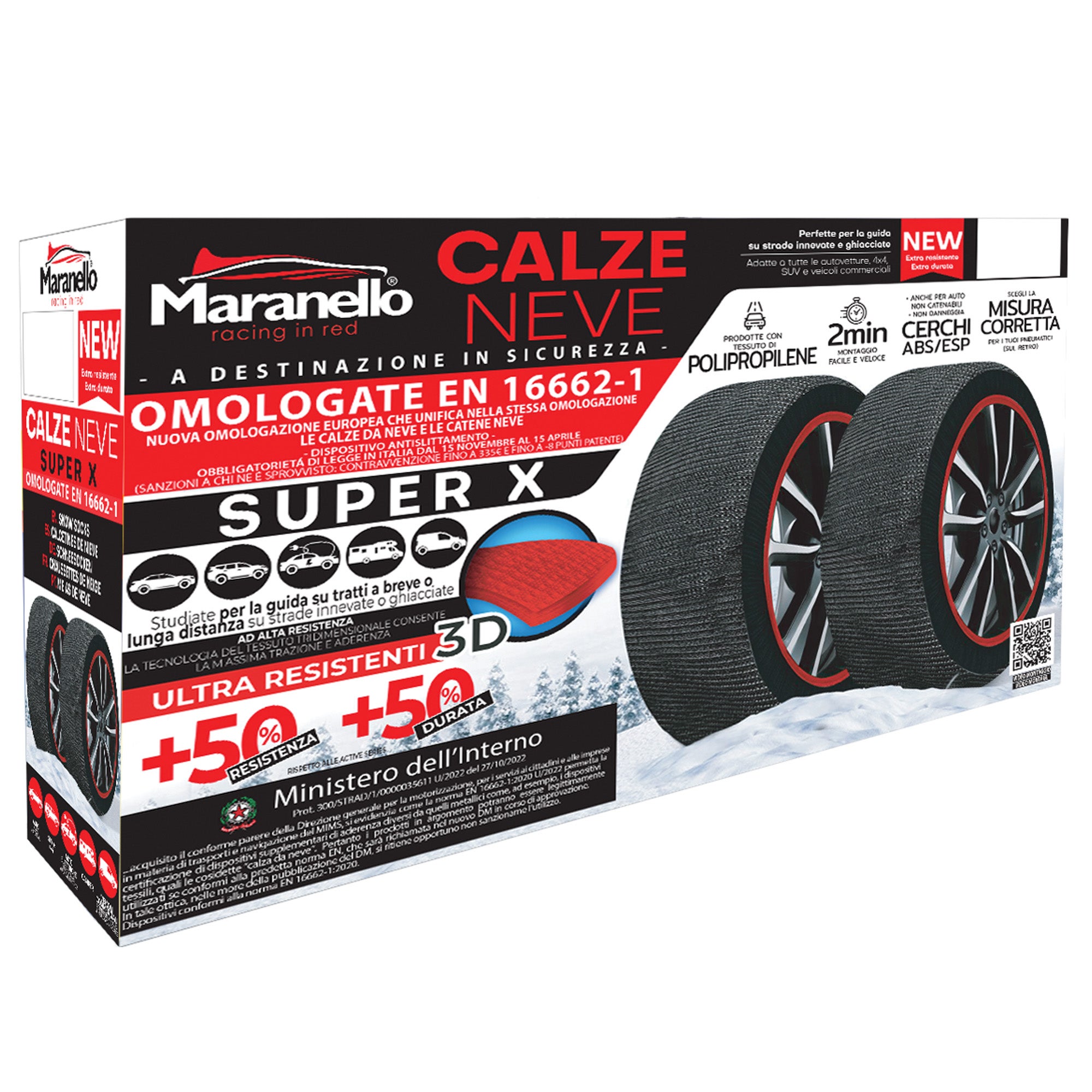 Calze Da Neve Taglia L Omologate EN 16662-1 - Per Auto, SUV, 4×4 E Furgoni - Foto 5