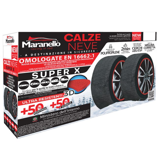 Calze Da Neve Taglia L Omologate EN 16662-1 - Per Auto, SUV, 4×4 E Furgoni - Foto 5