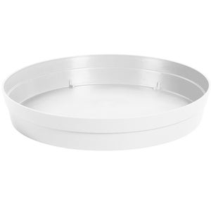 Soucoupe Ronde TOSCANE 18,5 Cm – Pour Pot De Fleurs 25 Cm – Couleur Taupe – Fabriqué En France