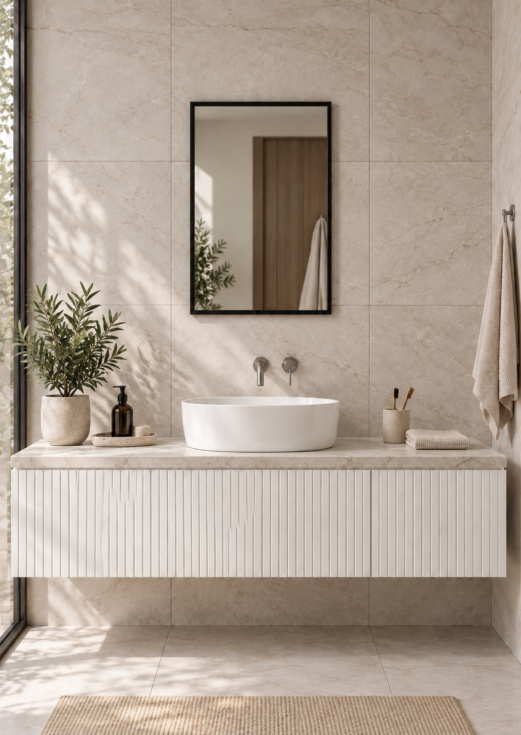 BRW LINE lustro w czarnej ramie 65x80cm