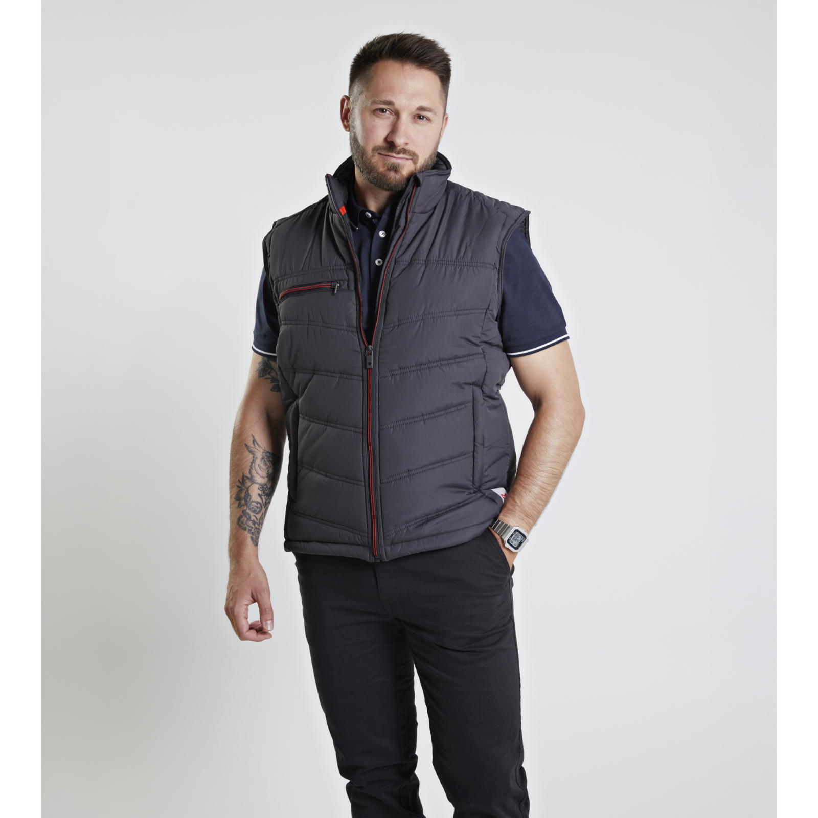 Gilet de travail matelassé Würth MODYF New Craft gris - 4