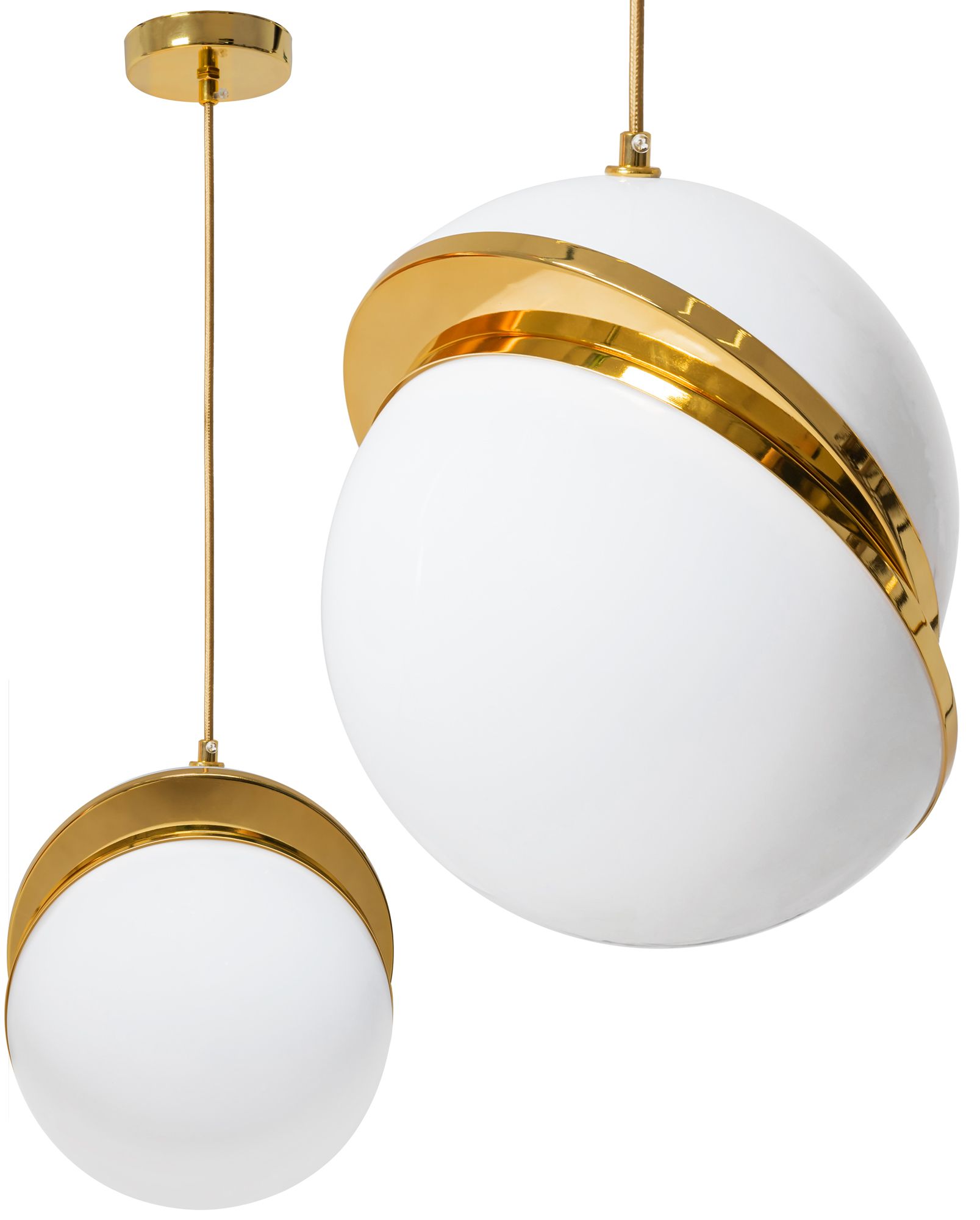 Lampa Sufitowa Wisząca Toolight App481-1Cp Biały Złoty