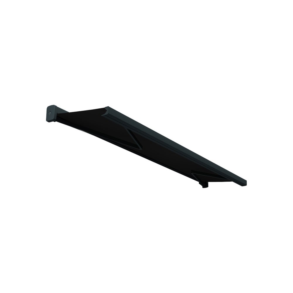 Store banne coffre AMURI 4.80 x 3.50m (Manuel - Toile : Gris foncé - Armature : Gris anthracite) - 2