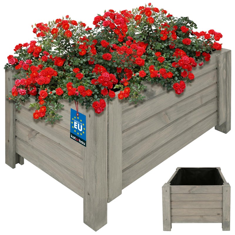 Doniczka donica ogrodowa skrzynia skrzynka taras drewniana 60x39 na kwiaty - KOTARBAU