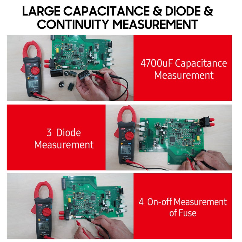 Multimètre numérique universel à pince UT206A+, 6 099 points, sélection automatique - 3