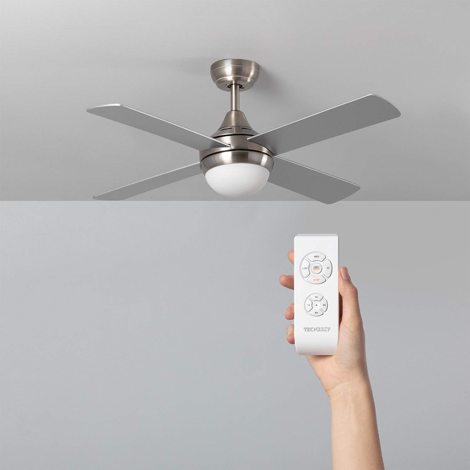 Ventilateur de Plafond Navy Effet bois Nickel 110cm - 3