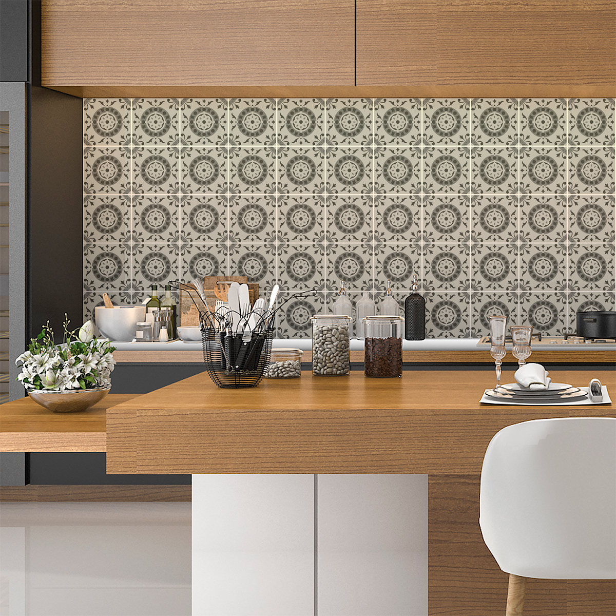 30 vinilos baldosas de cemento azulejos giogio - adhesivo de pared - revestimiento sticker mural decorativo - 30stickers15x15cm