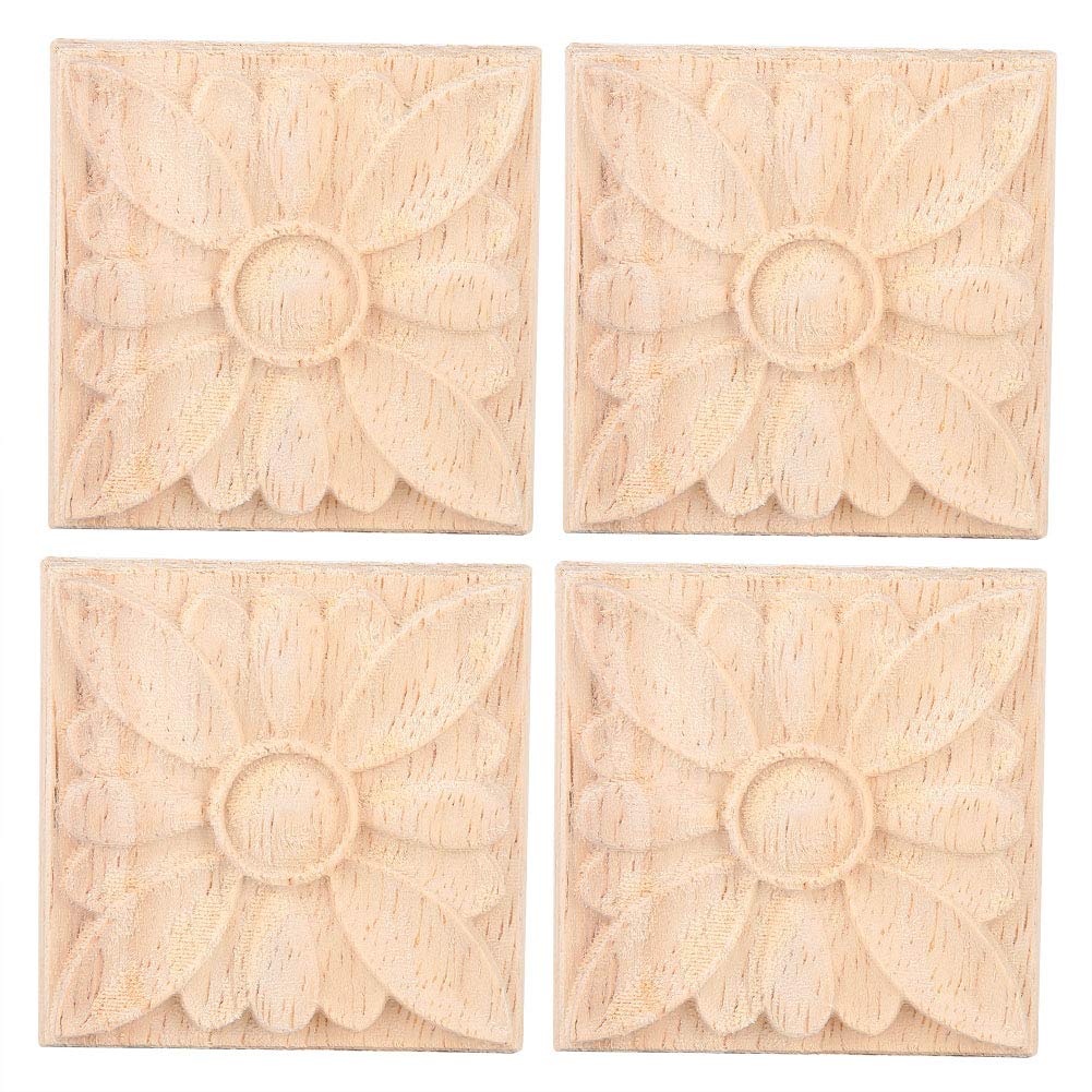 2 Decorazioni In Legno Intagliato A Mano - Appliques Rotonde 20cm In Rovere - Foto 2