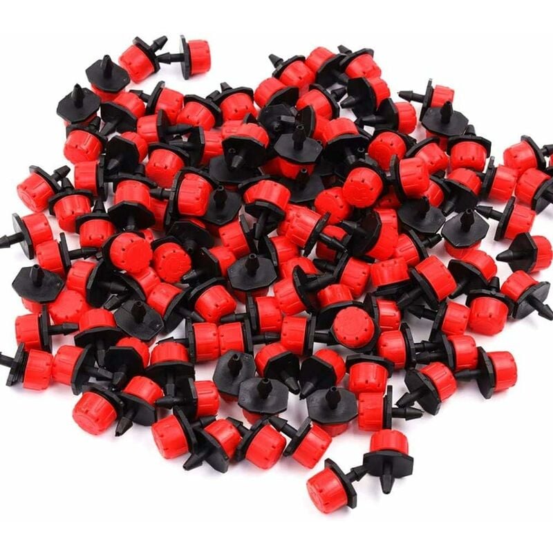 Kroplowniki nawadniające, 100 szt. 4 mm, regulowane zraszacze, zestawy do systemów nawadniania kropelkowego, głowice kroplujące Micro Flow, dysze nawa