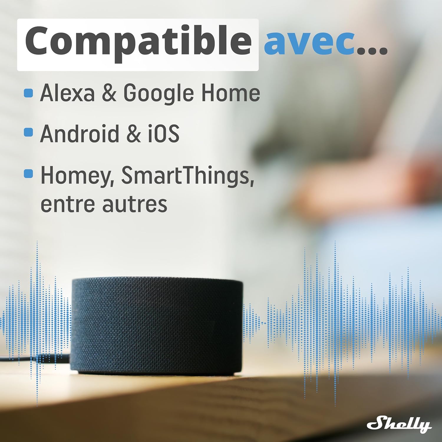 Shelly Plus 1 - Relais interrupteur connecté - 16A - Wi-Fi&Bluetooth - Contacts secs - Commande distance porte de garage, éclairage - 6