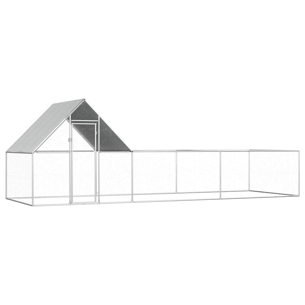 Woliera dla kur, 6 x 2 x 2 m, galwanizowana stal vidaXL