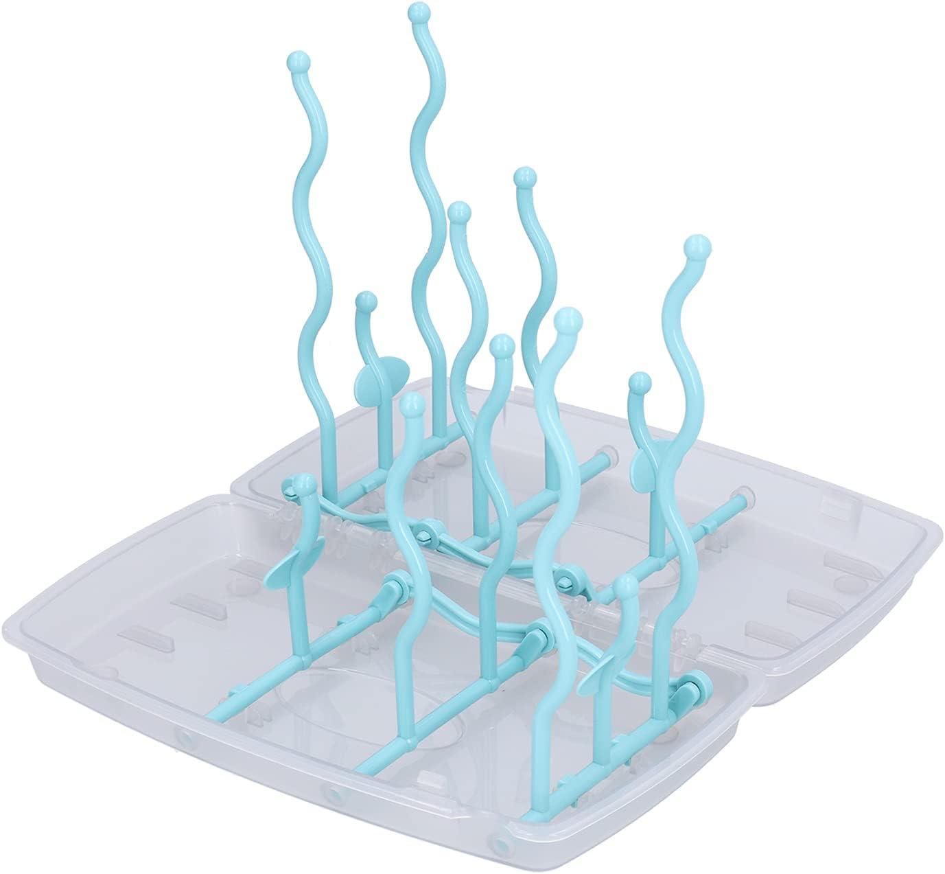 Égouttoir à Tasses Et Bouteilles Rétractable - Gris Clair - En PP - Se Plie Pour Gagner De Place - Pour Comptoir De Cuisine