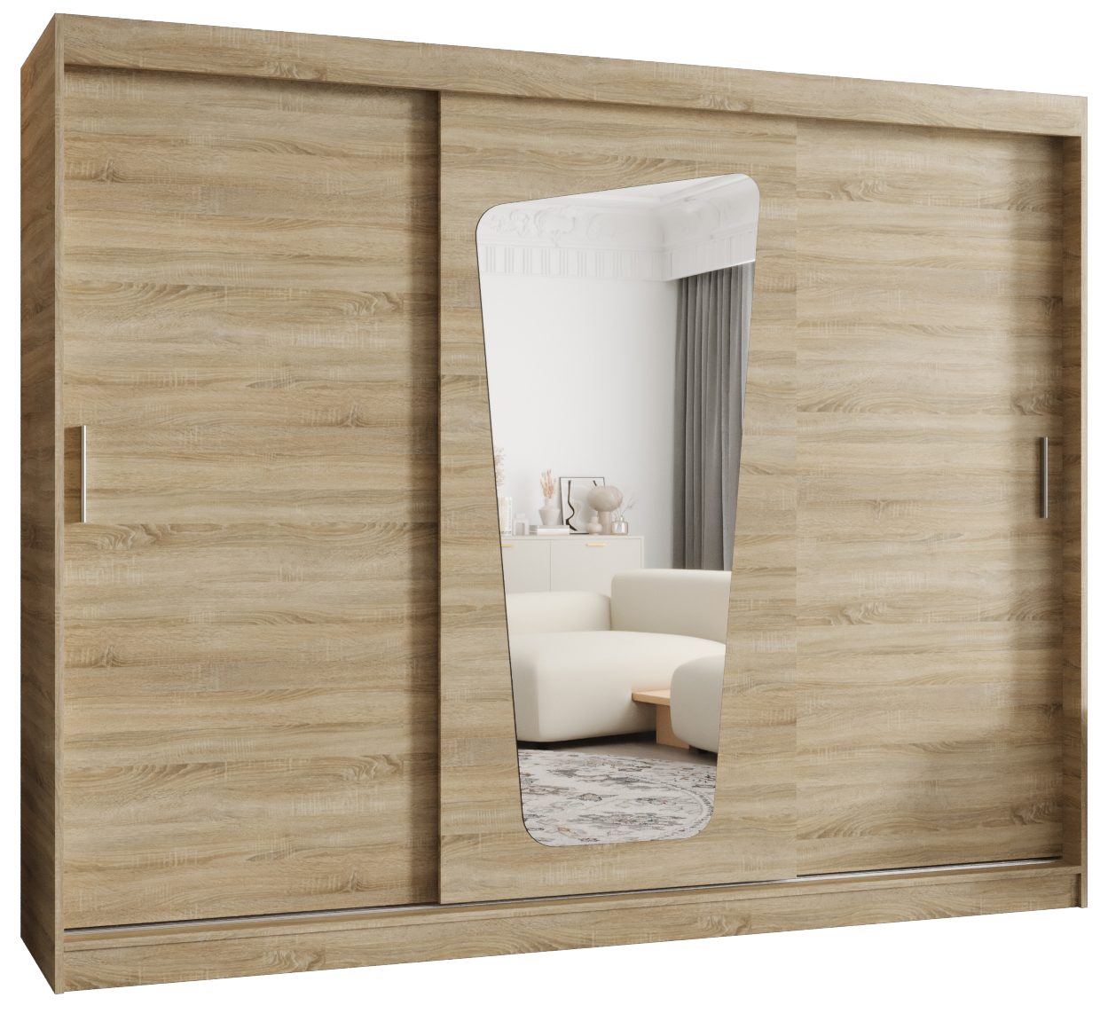 Szafa przesuwna garderoba MOKA 250 x 62 x 200 cm Sonoma - Abiks Meble