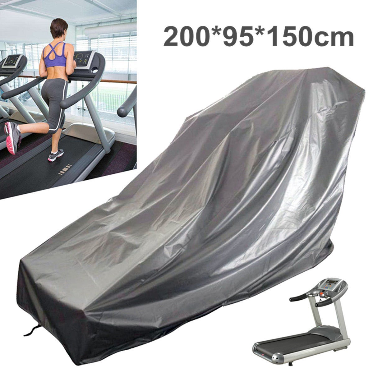 Housse De Protection Pour Tapis De Course – Tissu Oxford 210D, Noir, 140x71x15 Cm, Imperméable