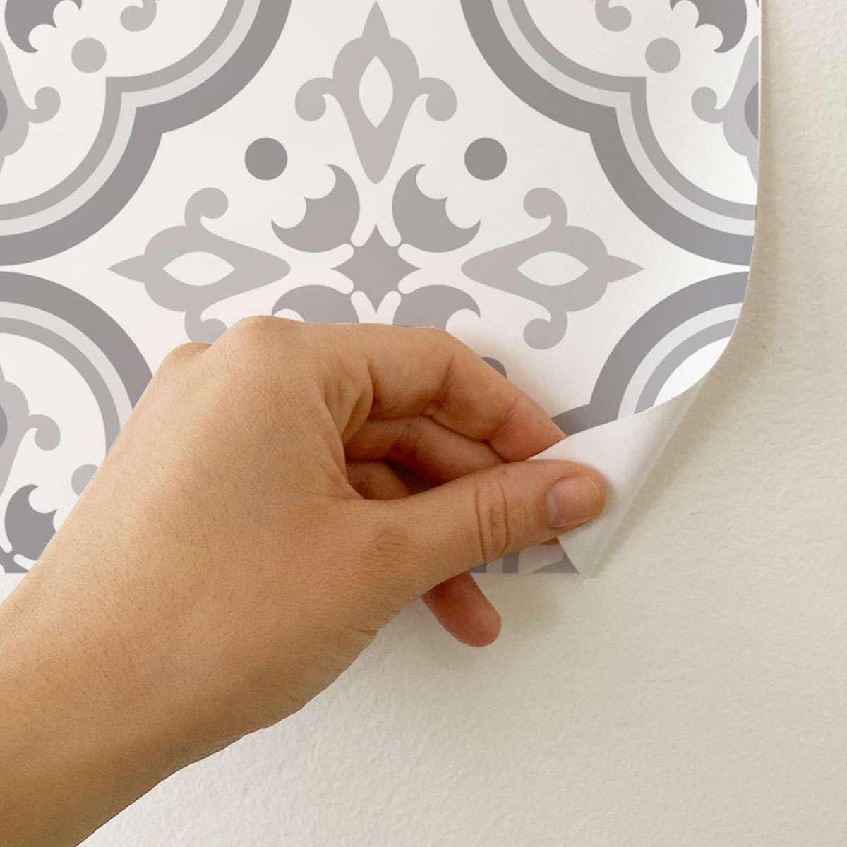 Adhésif et sticker carrelage lisbonne gris 20x25 cm - paquet de 14 autocollants - 3