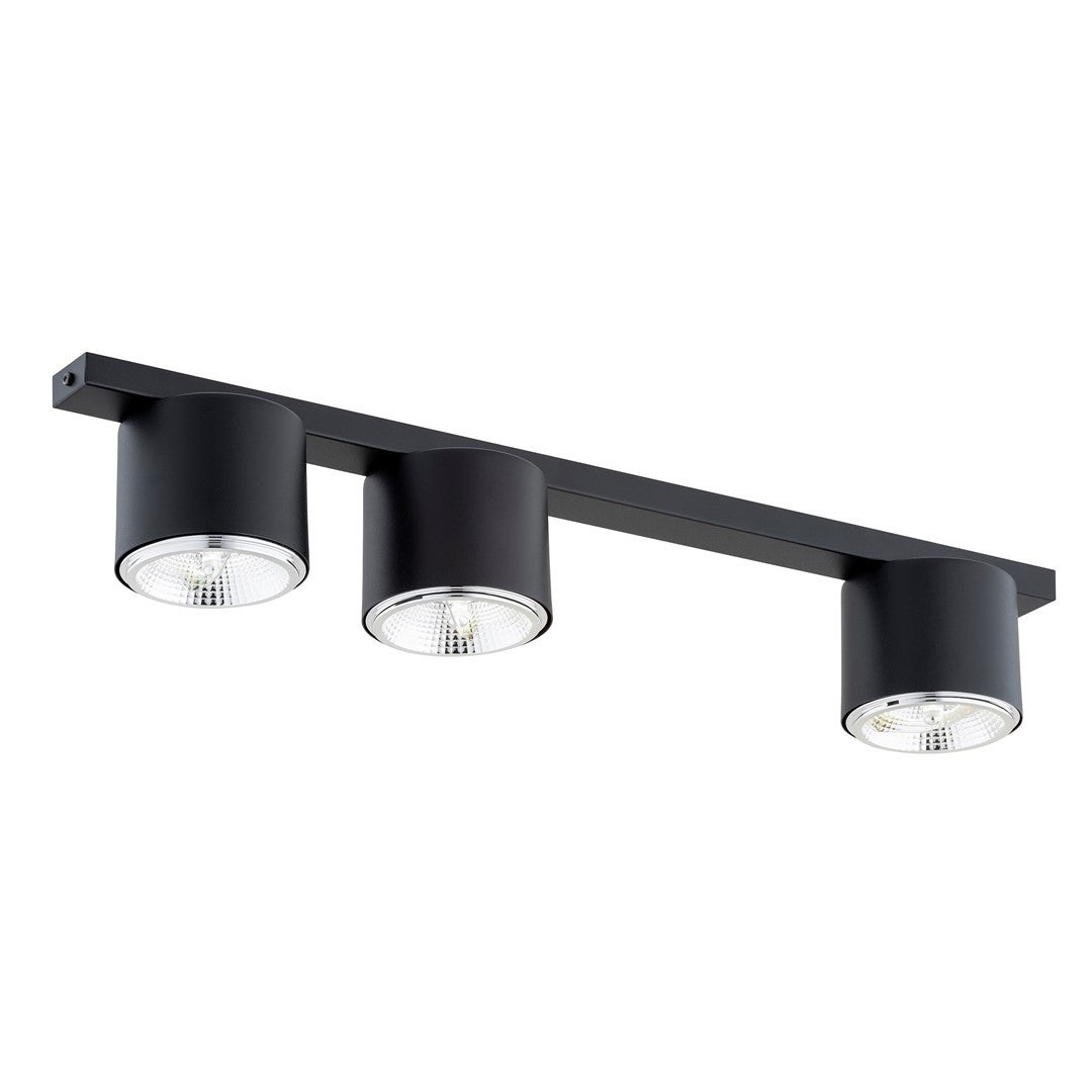 Reflektor sufitowy spot natynkowy Nano listwa czarny 3xES111x15W wym: 11,5 x 70 x 11,5 cm metal Emibig