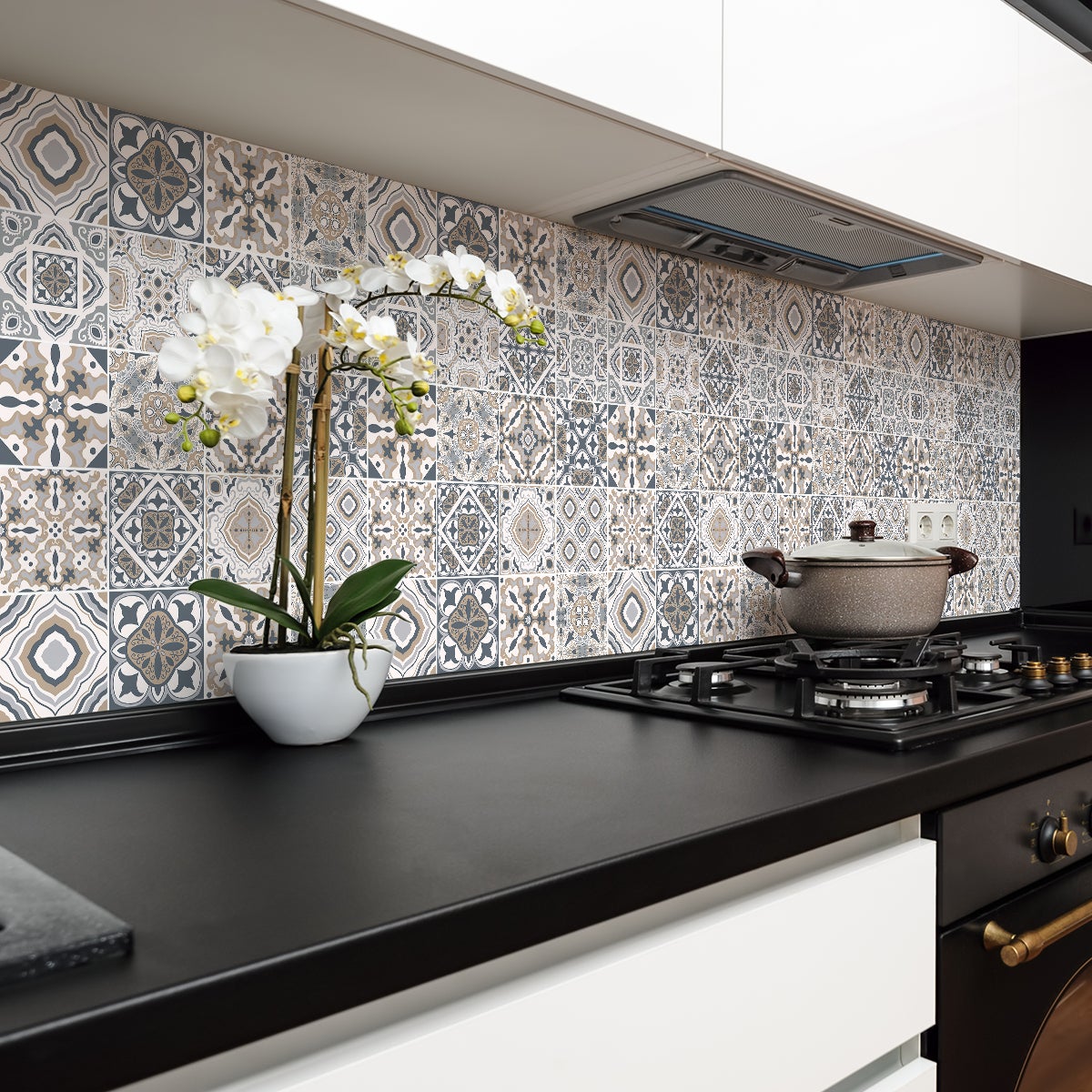 24 vinilos baldosas de cemento azulejos giacomo - adhesivo de pared - revestimiento sticker mural decorativo - 24stickers10x10cm