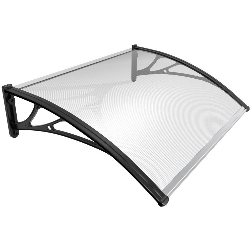 Marquesinas exterior para puertas y ventanas tejadillo de protección, 120x80cm, negro