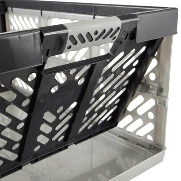 Casier de rangement professionnel pliant 45 litres - Gris - 3