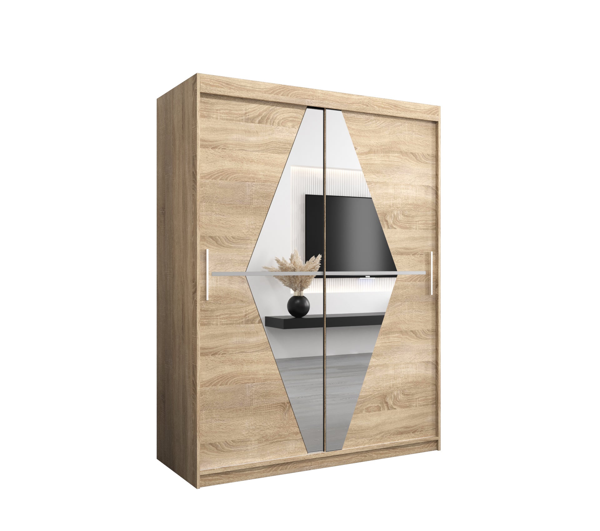 Szafa przesuwna garderoba BOLIWIA 150 x 62 x 200 cm Sonoma - Abiks Meble