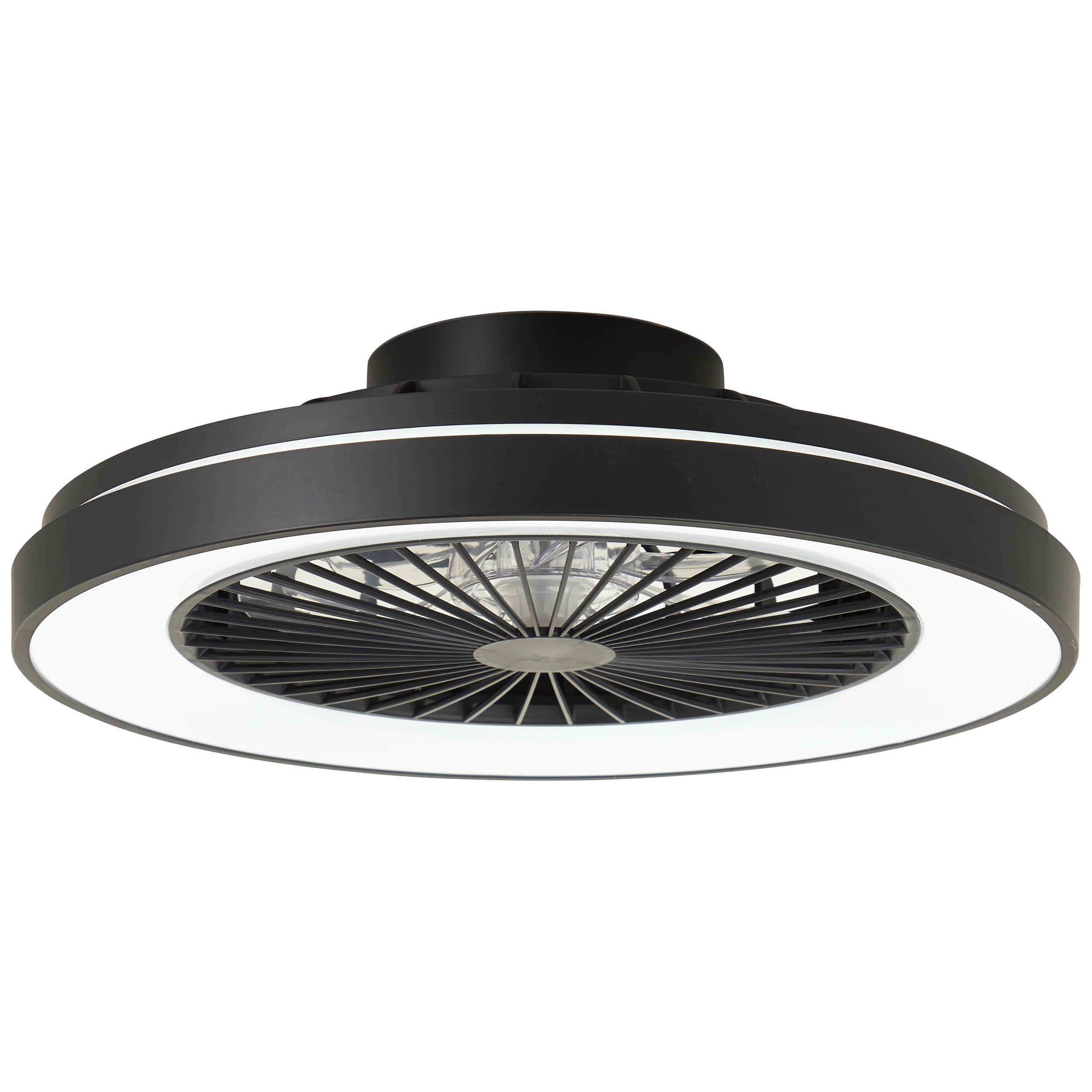 Brilliant Mazzaro lampa sufitowa 48,5 cm ze zintegrowanym wentylatorem LED 40W czarny metal/czarny bambus - 5