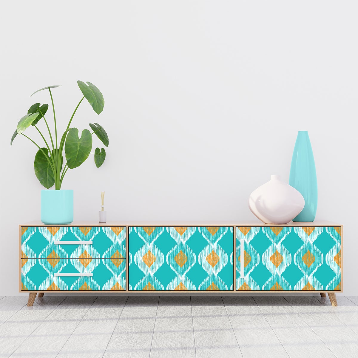 Pegatina de muebles étnicos awah - adhesivo de pared - revestimiento sticker mural decorativo - 40x60cm
