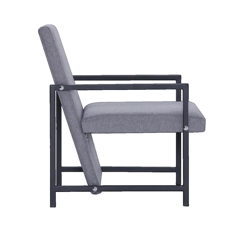 Fotel vidaXL nowoczesny design tkanina jasnoszara