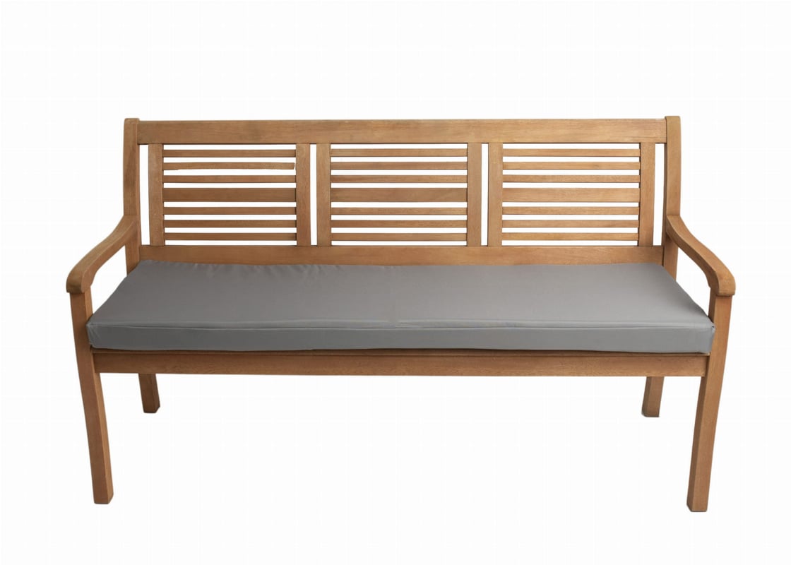 Poduszka ogrodowa na ławkę 170x50x7cm poduszka na meble ogrodowe jasna szara, poduszka na balkon taras, poducha ogrodowa na ławkę