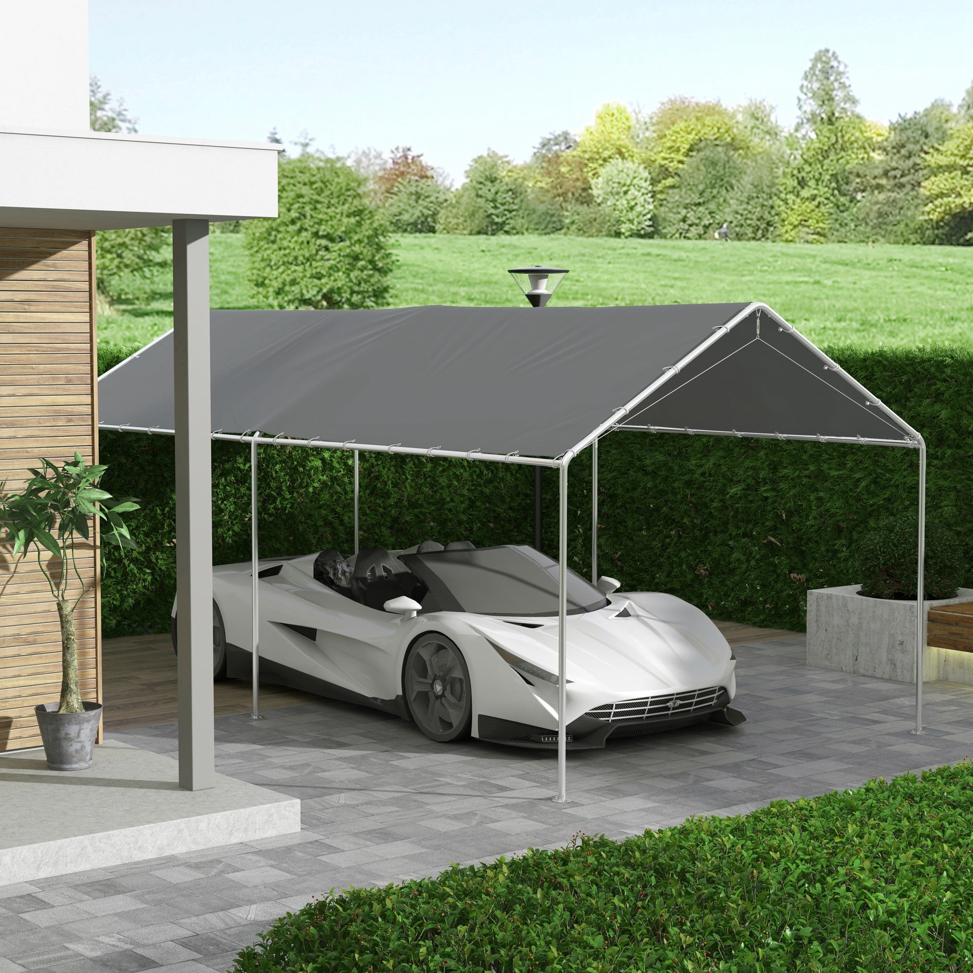 Toile de remplacement pour carport PE Outsunny - 2