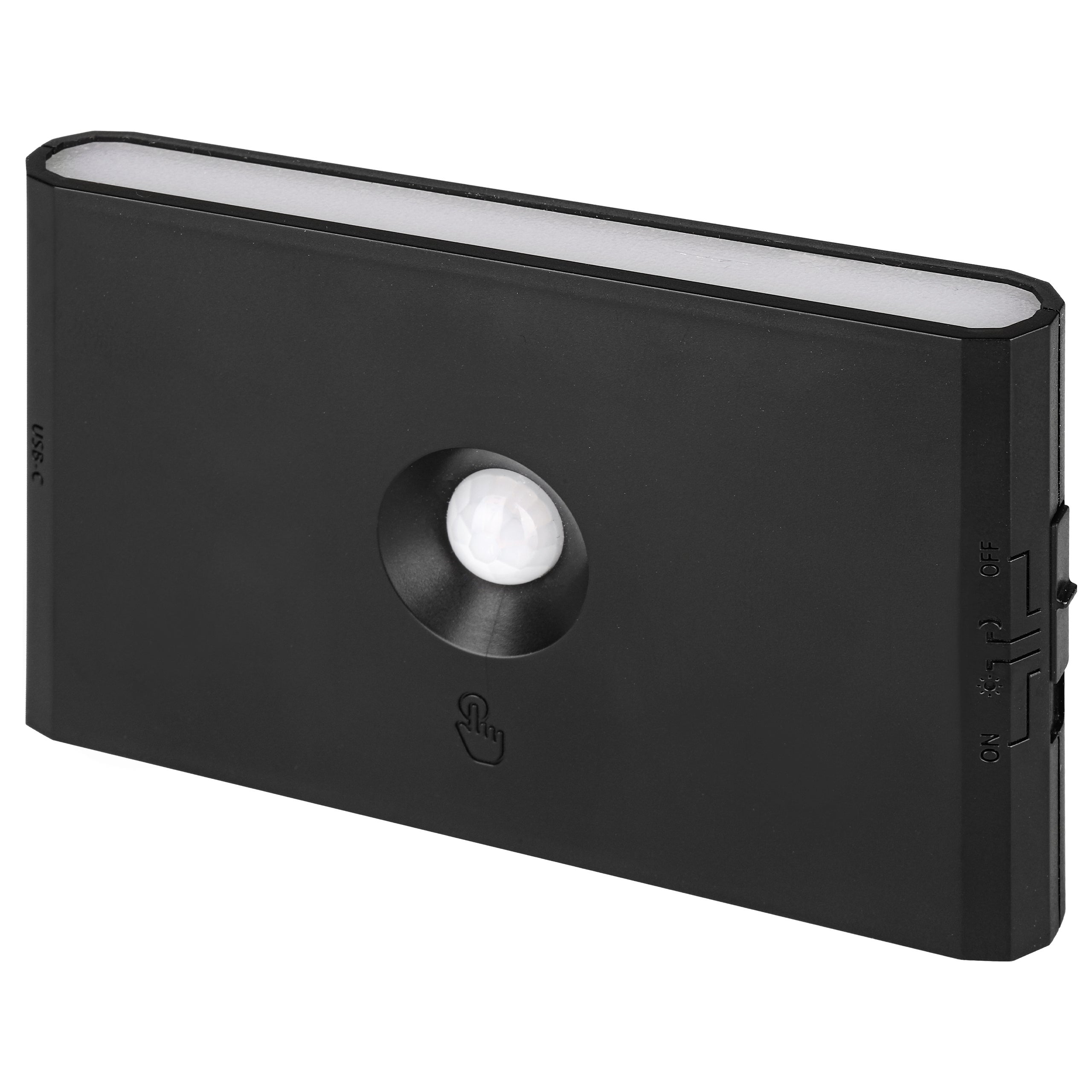 Lampa wewnętrzna kinkiet LED Wolf czujnik ruchu PIR 1W IP20 3CCT akumulatorowa czarna MasterLED