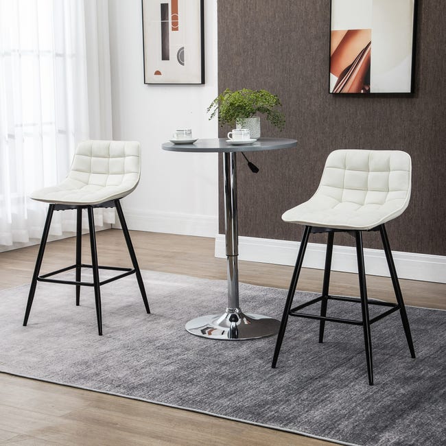 Set 4 Sgabelli Alti Per Bar - Verde E Nero Con Poggiapiedi, Altezza 72cm - Foto 1