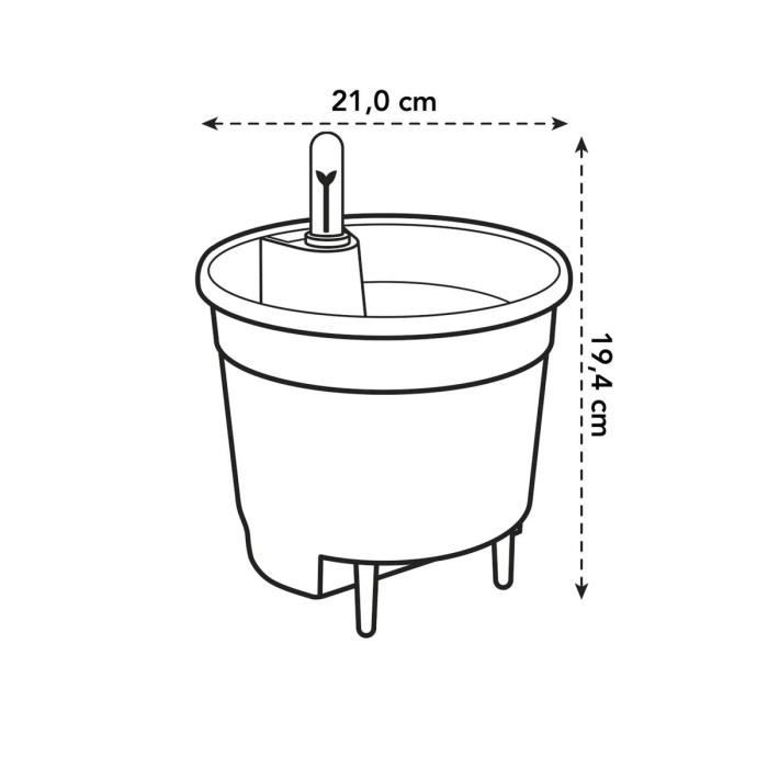 Self-watering Insert 21 living noir - 8