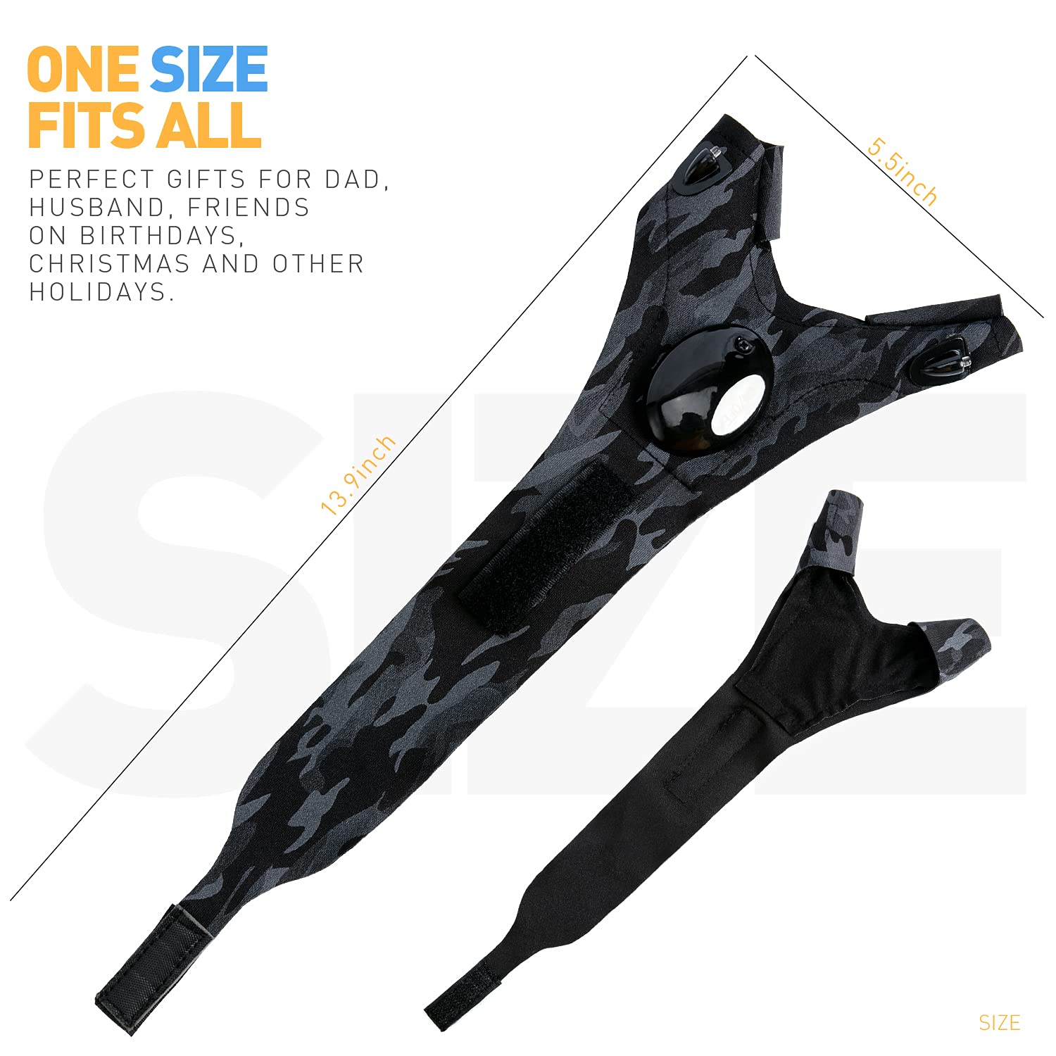 Gants avec lampe torche LED intégrée, outils et gadgets pratiques pour la pêche et le camping, 1 paire de gants camouflage - 5