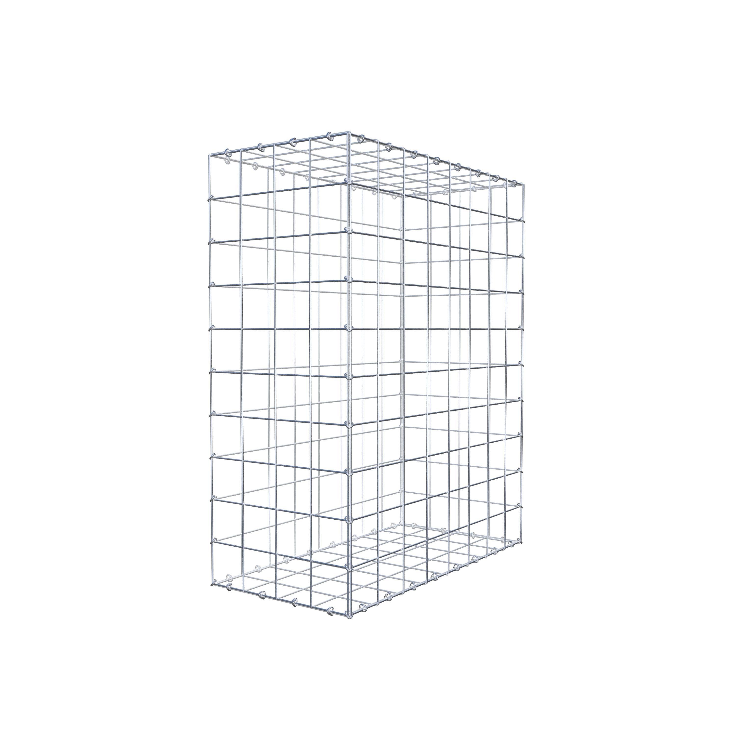 Gavión de acero galvanizado 100x80x40cm (LxAxP), malla 10 x 10cm, Anillo en C, jaula metálica para muro o jardín - 5