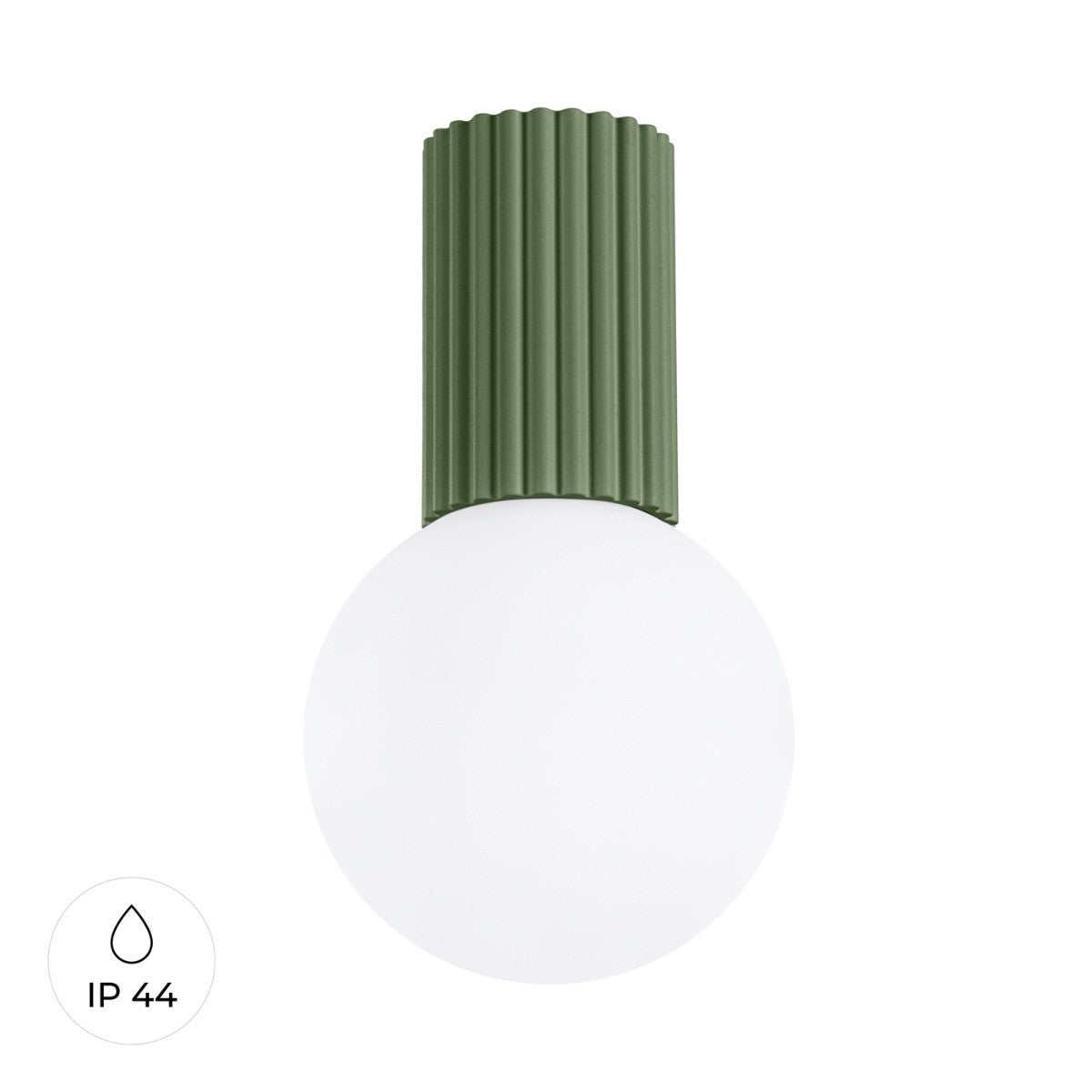 Reflektor sufitowy spot natynkowy Halo okrągły zielony oliwkowo-biały 1xG9x8W wym: 21 x 12 x 12 cm szkło Sollux Lighting
