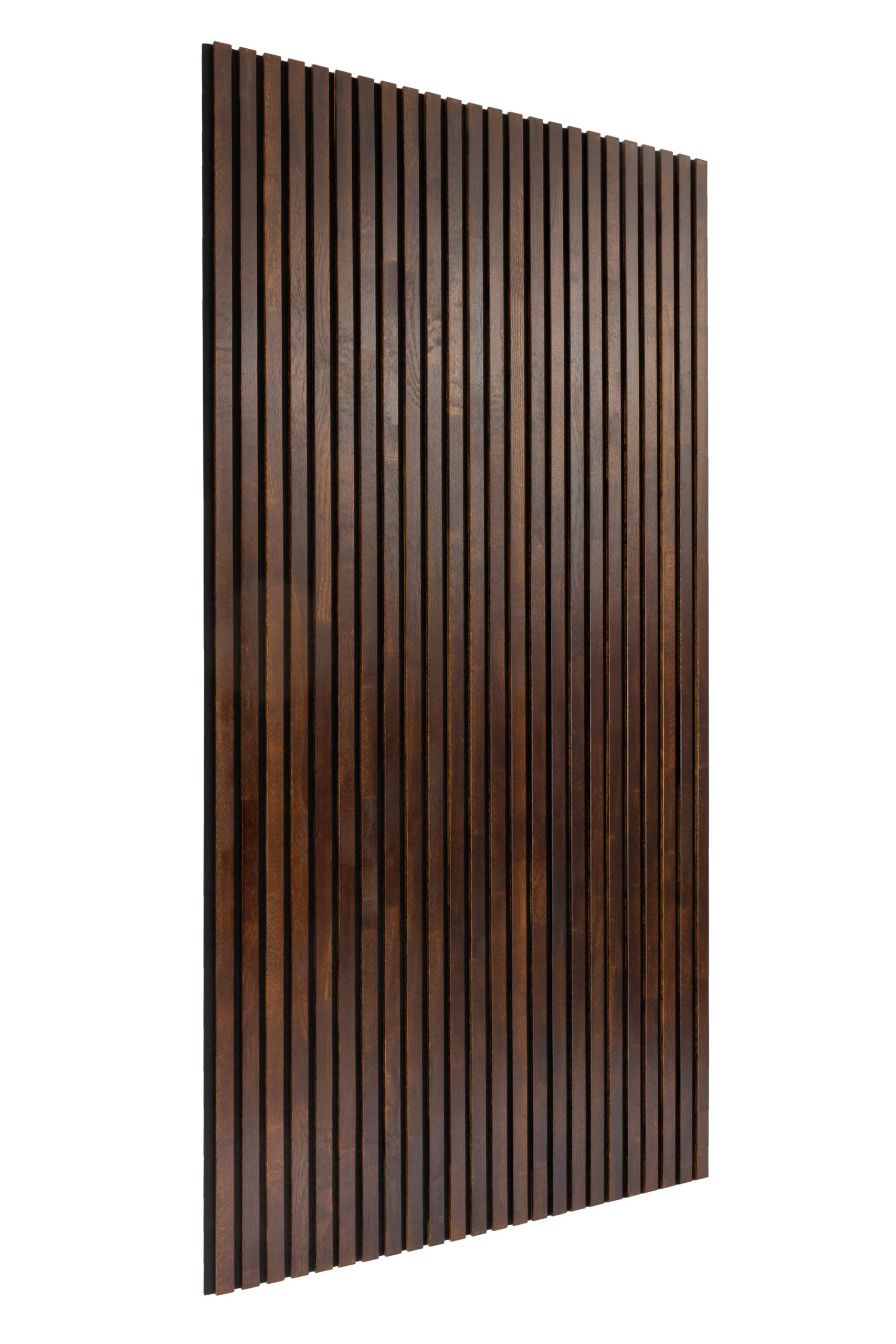 Lot de 2 Panneau Tasseau Acoustique en Bois - Bois de Bouleau Massif - 2400x600mm - Lattes 35mm, Support en Feutre Noir - 8