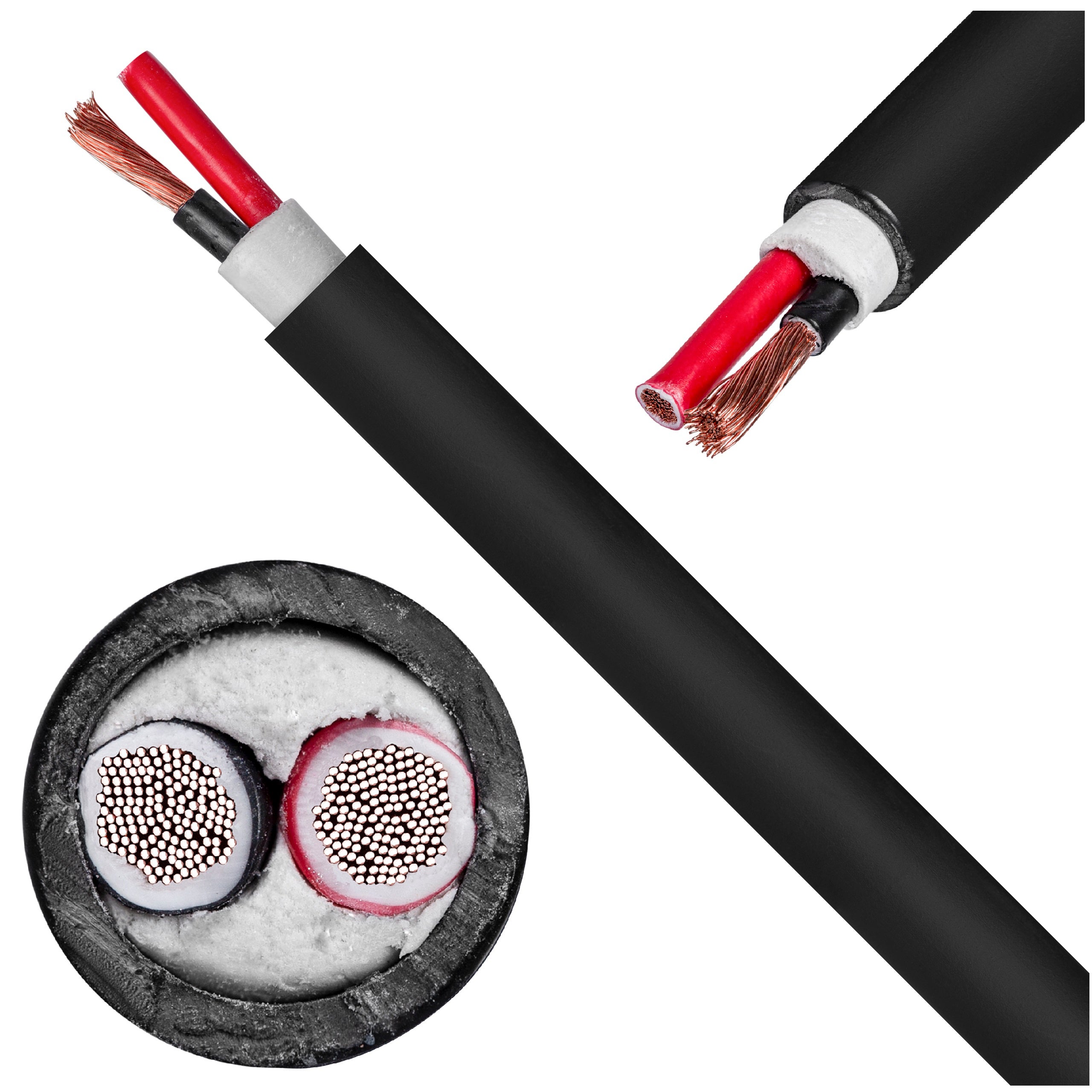 Kabel głośnikowy BiTsound INSTAL 2x1,5mm2 Cu OFC zewnętrzny B2ca bezhalogenowy LSOH czarny Bitner 300m