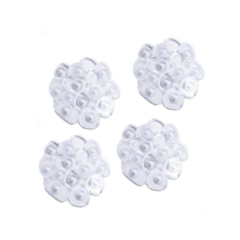Lot De 4 Tapis Antidérapants De Douche Ou Baignoire PVC Galets 12x13cm Beige - Sécurité Et Confort