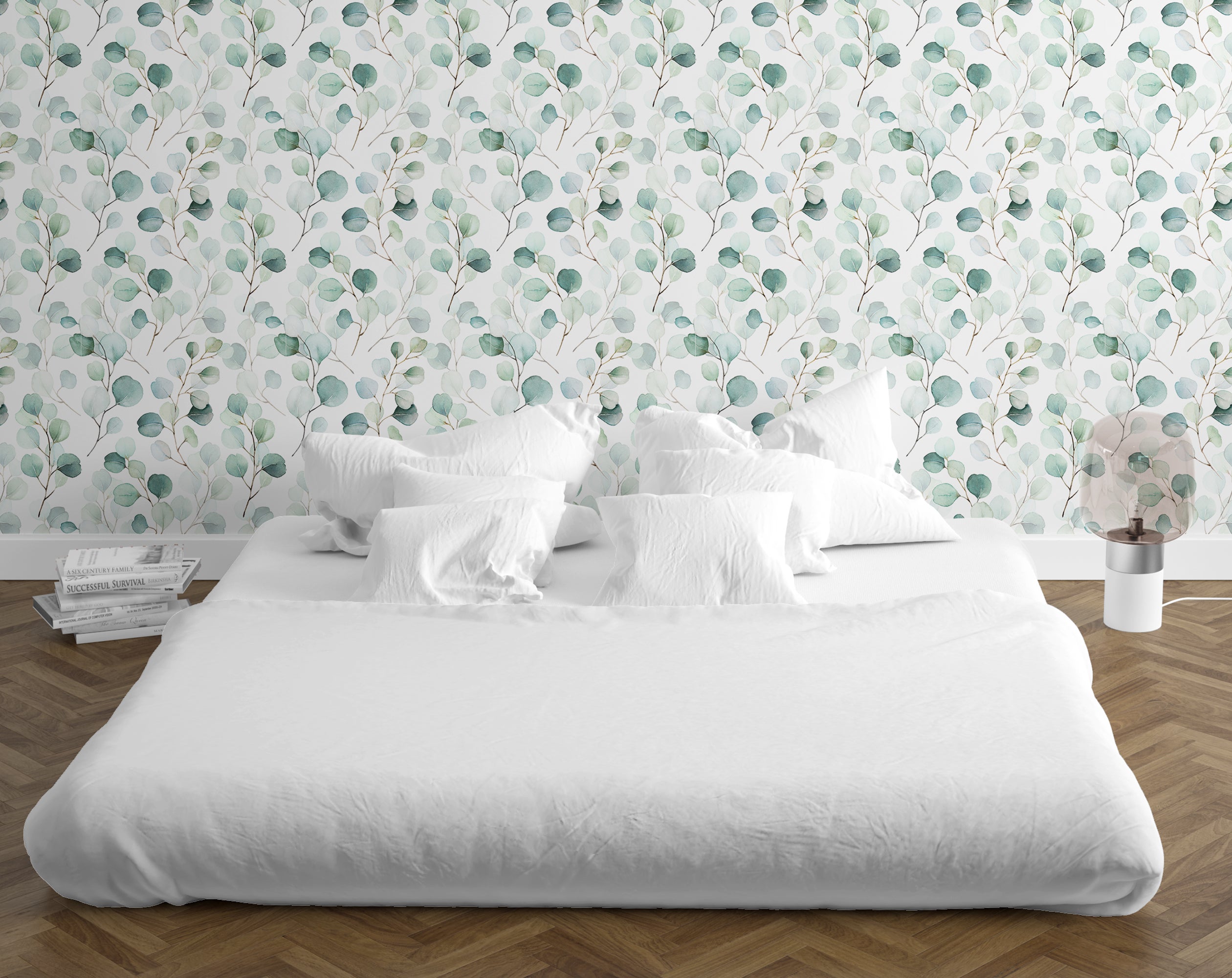 Papel pintado vinílico lavable para paredes, salones, cocinas, baños, pasillos y comedores -Eucalyptus 65x300 cm - 4