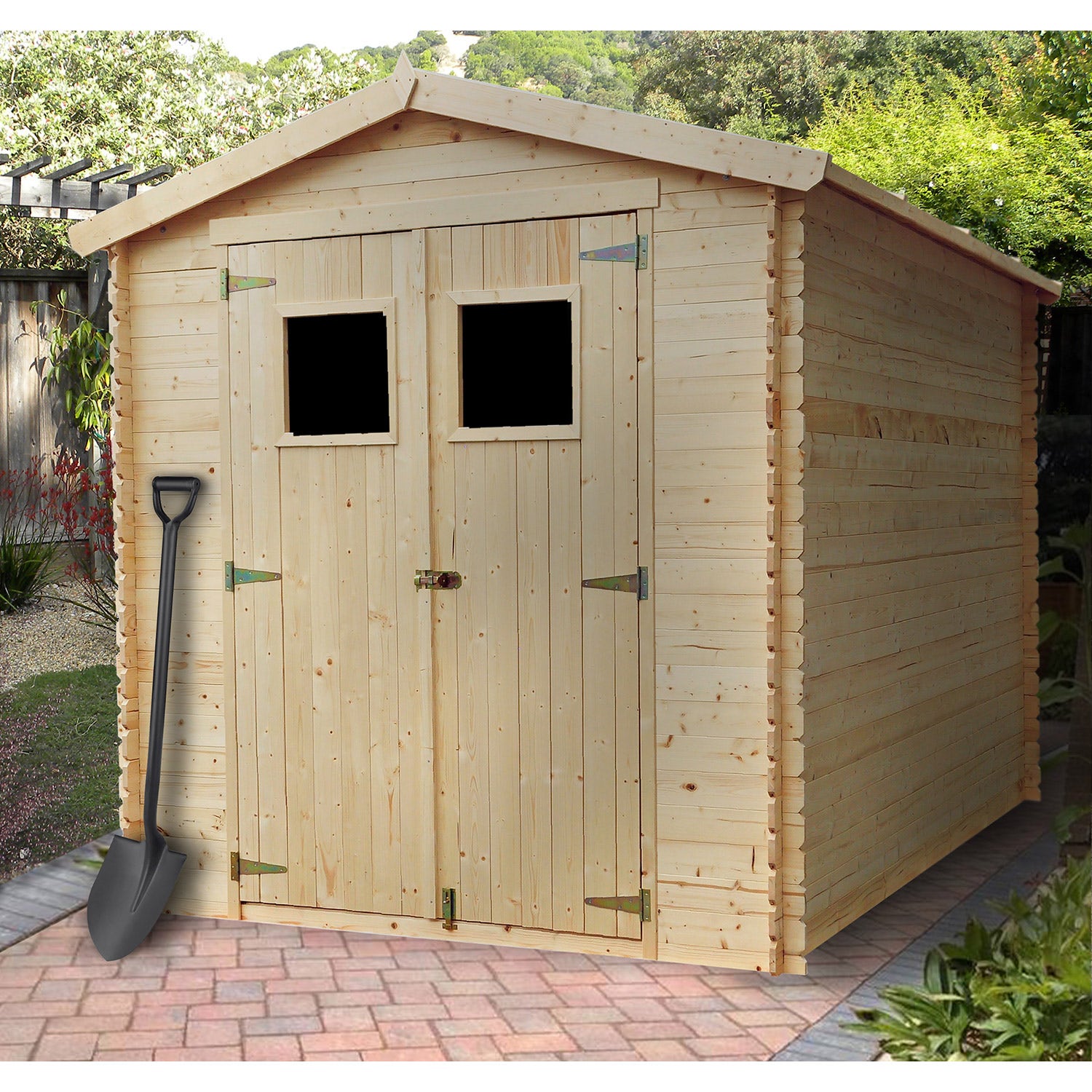 Abri de jardin - bois brut - 5 m² - 4