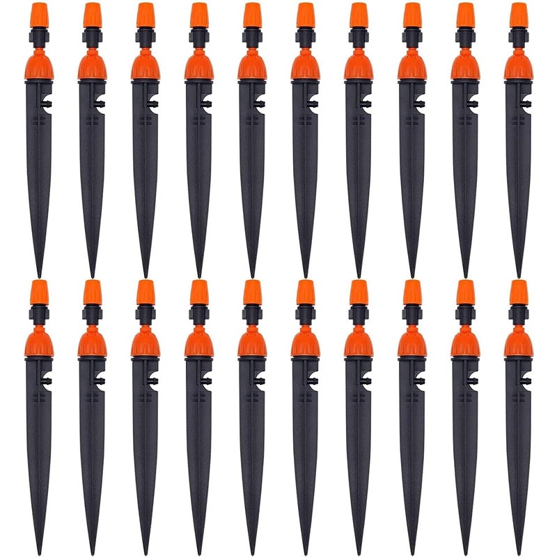 Kroplownik z regulacją 360° – automatyczny system nawadniania ogrodu, roślin, szklarni, nawadnianie kropelkowe, 20 szt.