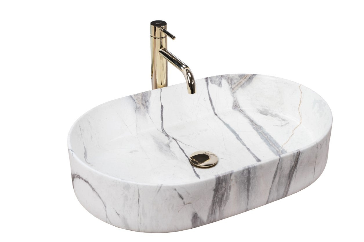 Umywalka Nablatowa Rea Nadia 60 Sand Biały 61 X 38,5