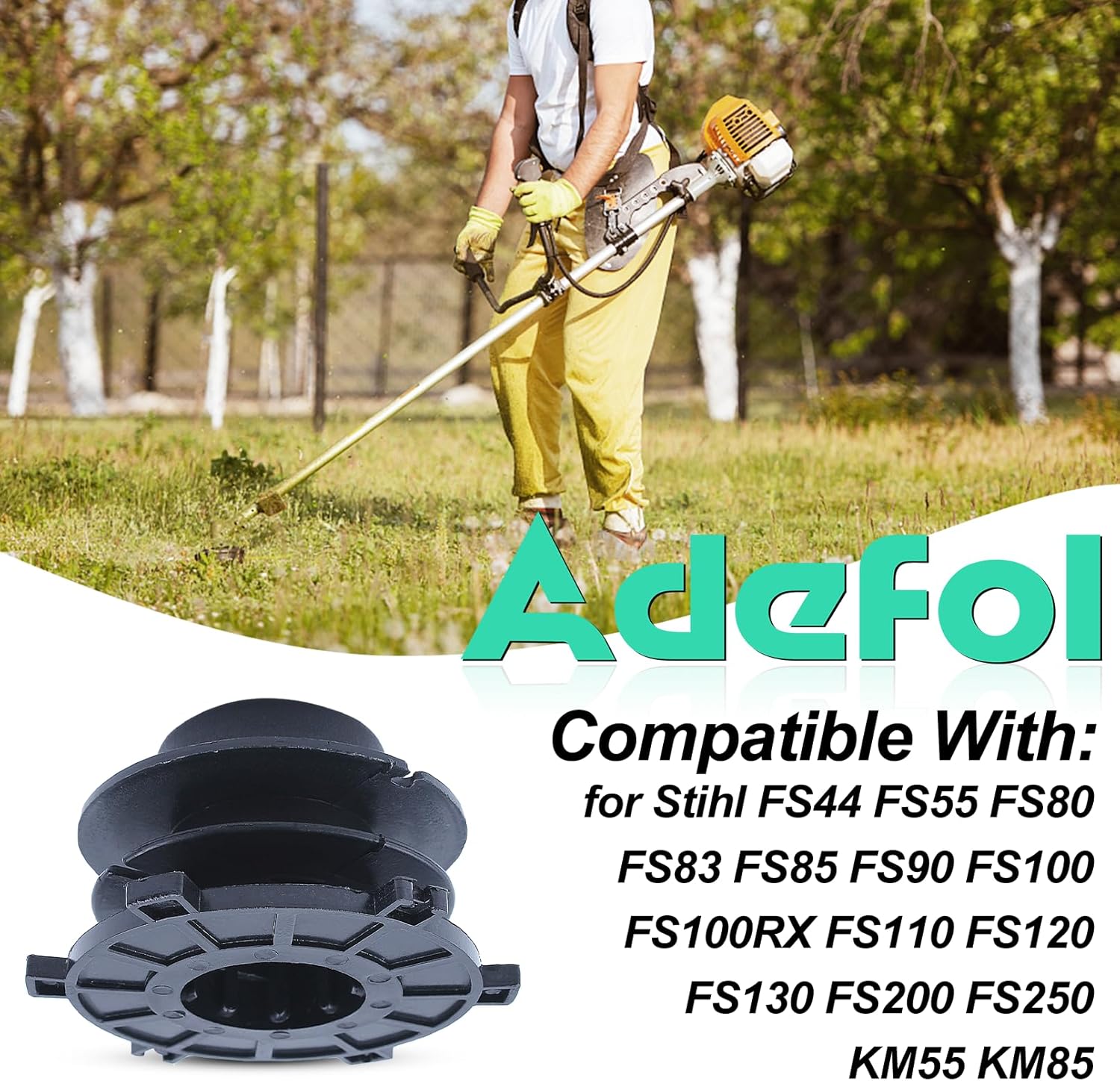 Kit de repuesto de 6 piezas para desbrozadoras STIHL FS80, FS83, FS85, FS100, FS110, FS120, FS130, FS200, con resorte y ojal de alimentación