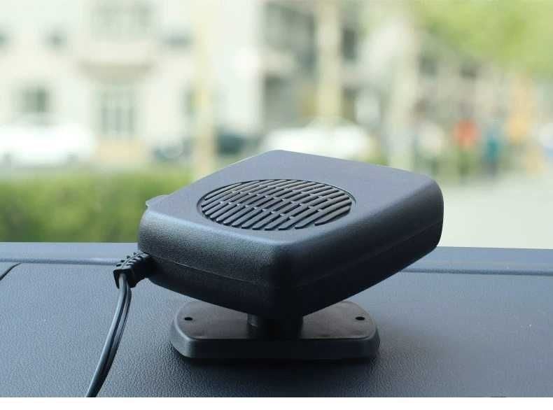 Przenośny ogrzewacz samochodowy, obrotowy 360°, z gniazdem zapalniczki, 12 V, 200 W, czarny - 6